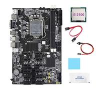 AMIUHOUN B75 12 PCIE BTC Carte mère minière+I3 2100 CPU+Câble +Câble Commutateur+Graisse Thermique+Pad Thermique Carte mère ETH