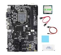 AMIUHOUN B75 12 PCIE BTC Carte mère minière+I3 2120 CPU+Câble +Câble Commutateur+Graisse Thermique+Pad Thermique Carte mère ETH