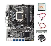 AMIUHOUN B75 8USB ETH Carte mère minière 8 x USB + CPU + déflecteur + câble + câble de commutation + refroidisseur LGA1155 B75 USB BTC carte mère