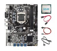 AMIUHOUN B75 ETH Carte mère 8XPCIE vers USB + G540 CPU + 2 câbles + câble de commutation LGA1155 MSATA DDR3 B75 USB