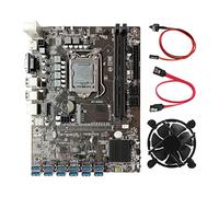 AMIUHOUN Carte mère B250C 12P pour carte mère LGA1151 12 USB3.0 PCIE GPU + câble + câble de commutation