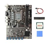 AMIUHOUN Carte mère B250C BTC Mining + processeur G3930 + DDR4 4 Go de RAM + câble de commutation + tampon thermique 12X PCIE vers USB 3.0 carte mère