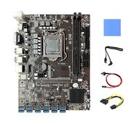 AMIUHOUN Carte mère B250C BTC pour minage + câble + câble de commutation + câble 15 broches vers 6 broches + tampon thermique 12 x USB LGA1151