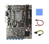 AMIUHOUN Carte mère B250C BTC pour minage + câble de commutation + câble 15 broches vers 6 broches + tampon thermique 12 x PCIE vers USB 3.0 carte mère