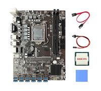 AMIUHOUN Carte mère B250C BTC pour minage + processeur G3930 + câble + câble de commutation + tampon thermique 12 x PCIE vers USB 3.0 carte mère