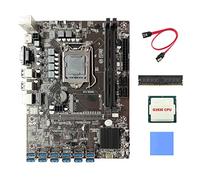 AMIUHOUN Carte mère B250C BTC pour minage + processeur G3930 + DDR4 4 Go de RAM + câble + tampon thermique 12 x PCIE vers USB 3.0 carte mère