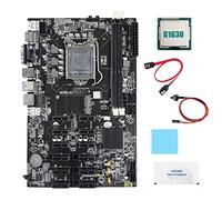 AMIUHOUN Carte mère B75 12 PCIE BTC pour minage + processeur G1630 + câble + câble de commutation + graisse thermique + carte mère ETH