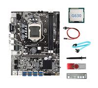 AMIUHOUN Carte mère B75 8USB BTC Mining + CPU G630 + pilote USB 64G + câble + câble de commutation + graisse thermique + déflecteur pour ETH