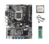 AMIUHOUN Carte mère B75 USB ETH Mining 8 x USB3.0 + G620 CPU + Switch Board + Câble LGA1155 DDR3 B75 USB BTC Carte mère