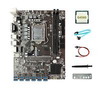AMIUHOUN Carte mère ETH B250C + processeur G4560 + déflecteur + câble + câble de commutation + graisse thermique 12USB3.0 GPU Slot LGA1151 pour BTC