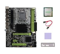 AMIUHOUN Carte mère X58 LGA1366 compatible avec processeur XEON X5650 X5670 Series avec processeur X5670 + câble SATA + coussinet thermique