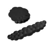 AMIUHOUN Ensemble de repose-poignet ergonomique en forme de nuage pour clavier, souris, repose-poignet d'ordinateur, base antidérapante, facile à installer, facile à utiliser, noir