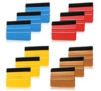 AMIUHOUN Lot de 12 raclettes en plastique pour bords en feutre avec chiffon en feutre doux