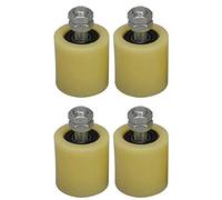 AMIUHOUN Lot de 4 roues de guidage plates en nylon et acier jaune argenté 48 x 50 mm 6201 pour porte coulissante électrique