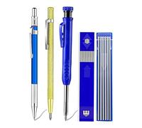 AMIUHOUN Lot de 5 crayons de soudeur avec outil de traçage en carbure de tungstène Outil de marquage en métal Taille-crayon intégré