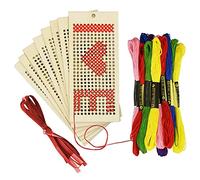 AMIUHOUN Lot de 8 marque-pages vierges en bois pour loisirs créatifs