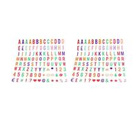 AMIUHOUN Lot de lettres et de symboles pour boîte à dessin cinématique A4 Cinema LED (208 lettres et symboles multicolores)