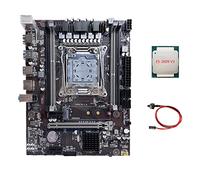AMIUHOUN X99 Carte mère LGA2011-3 pour ordinateur avec mémoire RAM DDR4/DDR3 avec processeur E5-2609 V3 + câble de commutation
