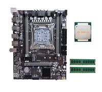 AMIUHOUN X99 Carte mère LGA2011-3 pour ordinateur avec mémoire RAM DDR4 double canal avec processeur E5 2650 V3 + 2 x DDR4 4 Go RAM 2133 MHz