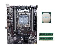 AMIUHOUN X99 Carte mère LGA2011-3 pour ordinateur avec mémoire RAM DDR4 double canal avec processeur E5 2666 V3 + 2 x DDR4 4 Go RAM 2133 MHz