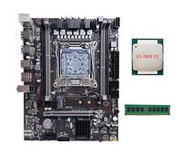 AMIUHOUN X99 Carte mère LGA2011-3 pour ordinateur avec mémoire RAM DDR4 double canal avec processeur E5 2609 V3 + DDR4 8 Go 2133 MHz RAM