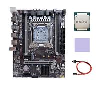 AMIUHOUN X99 Carte mère LGA2011-3 pour ordinateur avec mémoire RAM DDR4 E5 2620 V3 + câble de commutation + tampon thermique