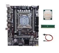 AMIUHOUN X99 Carte mère LGA2011-3 pour ordinateur avec mémoire RAM DDR4 E5 2650 V3 + DDR4 4G 2666 MHz RAM + câble de commutation