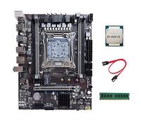 AMIUHOUN X99 Carte mère LGA2011-3 pour ordinateur avec mémoire RAM DDR4 ECC avec processeur E5 2620 V3 + DDR4 4 Go RAM 2133 MHz + câble