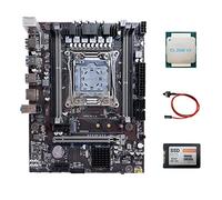 AMIUHOUN X99 Carte mère LGA2011-3 pour ordinateur avec mémoire RAM DDR4 ECC avec processeur E5 2666 V3 + SSD SATA3 128 Go + câble de commutation