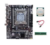 AMIUHOUN X99 Carte mère LGA2011-3 pour ordinateur avec mémoire RAM DDR4 ECC avec processeur E5 2666 V3 + DDR4 8 Go RAM 2133 MHz + câble