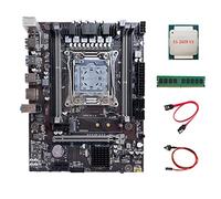 AMIUHOUN X99 Carte mère LGA2011-3 pour ordinateur avec processeur E5-2609 V3 + DDR4 4G RAM 2133 MHz + câble + câble de commutation