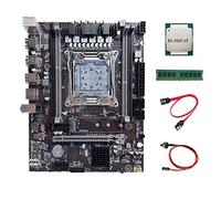 AMIUHOUN X99 Carte mère LGA2011-3 pour ordinateur avec processeur E5 2620 V3 + DDR4 4 Go RAM 2666 MHz + câble + câble de commutation