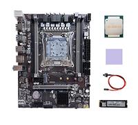 AMIUHOUN X99 Carte mère LGA2011-3 pour ordinateur avec processeur E5 2650 V3 + SSD M.2 NVME 128 Go + tampon thermique + câble de commutation