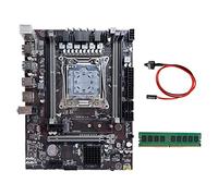 AMIUHOUN X99 Carte mère LGA2011-3 pour ordinateur compatible avec processeur Xeon E5 V3 V4 Series avec DDR4 4G 2666 MHz RAM + câble de commutation