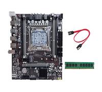AMIUHOUN X99 Carte mère LGA2011-3 pour ordinateur compatible avec processeur Xeon E5 V3 V4 Series avec DDR4 4G 2666 MHz RAM + câble