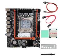 AMIUHOUN X99H Carte mère de bureau + processeur E5 2620 V3 + graisse thermique LGA2011-V3 B85 DDR3X4 ECC Slot M.2 NVME PCI-E 3.0 X16 Noir PCB