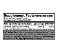 Amix Chromium Picolinate 200mcg 100caps