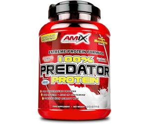 AMIX Predator Protein - Complément Protéiné en Poudre pour Augmenter la Masse Musculaire - Protéine de Lactosérum avec Enzymes Digestives - Acides Aminés BCAA et L-Glutamine - Chocolat - 1 kg