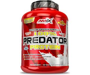 AMIX Predator Protein - Complément Protéiné en Poudre pour Augmenter la Masse Musculaire - Protéine de Lactosérum avec Enzymes Digestives - Acides Aminés BCAA et L-Glutamine - Vanille - 2 kg