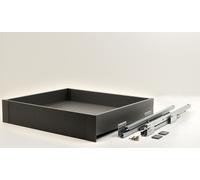 GTV - Système de Tiroirs Axis Pro, Ensemble de Tiroirs, Extraction Totale, Amortissement Intégré, Charge 40 kg, Tiroir Coulissant avec Fermeture Douce - Largeur 550 mm, Hauteur 200 mm, Anthracite