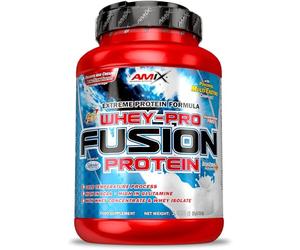 AMIX Whey Pro-Fusion Protein - Complément de Protéines Isolées en Poudre pour Augmenter la Masse Musculaire - Avec Enzymes Digestives DigeZyme - Sans Splenda ni Aspartame - Fruits de la forêt - 1 kg