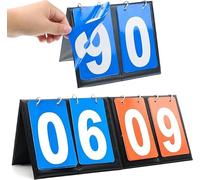 AMJKEJI 2 Pièces Tableau de Bord Sportif, Tableau de Scores Score Flip Tableau de Bord à 2 Chiffres Portatif Sports Tableau Scoreboard pour Basketball Football Tennis de Table