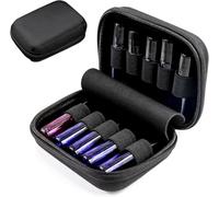 AMJKEJI Étui de transport pour huiles essentielles pouvant contenir 10 bouteilles (5/10 ml), sac de rangement pour bouteilles d'huiles essentielles à coque rigide, organiseur portable de voyage pour