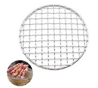 AMJKEJI Grille de barbecue ronde en acier inoxydable - Diamètre : 15 cm - Pour l'intérieur et l'extérieur - Pour le camping, les pique-niques, les gâteaux, le pain