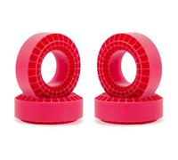 AMK 1.9 Mousse de pneu Crawler 108 x 42 mm 1.9 en caoutchouc de silicone, remplissage intérieur étanche pour pneus 1/10 RC Crawler Axial SCX10 CJ-7 Capra BRX01 TF2 GEN8 TRX4 (rouge)