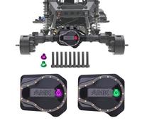 AMK Couvercle de différentiel en laiton, TRX4 Portal Axle Housing Brass Diff Cover, Avant et Arrière Axle Housing Covers for 1/10 RC Crawler Car TRX4 Upgrade Parts