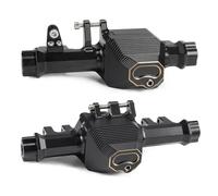 AMK TRX4 Boîtier d'essieu avant et arrière en laiton 0,6 kg Revêtement noir Couvertures de portail avec support de tige de liaison pour 1/10 RC Crawler TRX6 TRX4 mises à niveau (avant + arrière)