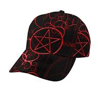 Amkong Casquette de baseball réglable sombre horreur symbole du mal Satan Penta Star Dad Casquettes de camionneur chapeaux réglables pour papa chapeau de soleil pour homme femme, Dark Horror Evil