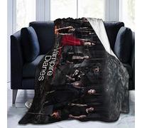 Amkong Couverture de canapé confortable, couverture de lit en flanelle douce, couverture duveteuse anti-bouloche pour l'automne hiver, salon, chambre à coucher, canapé, bureau, pique-nique, décorative