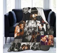 Amkong Damon Elena Couverture douce en flanelle polaire pour literie, canapé, pique-nique, voyage, 203,2 x 152,4 cm